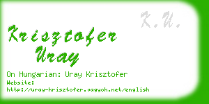 krisztofer uray business card